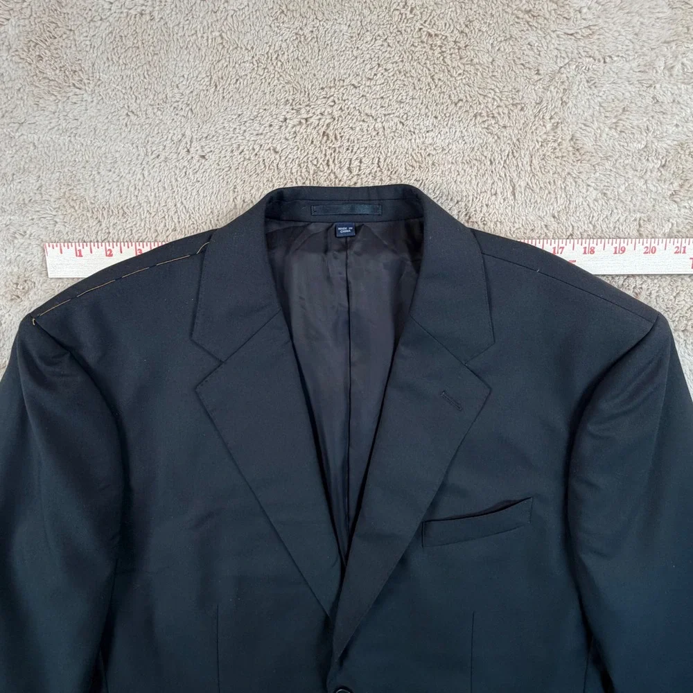 J.Crew Mens Size 44R Crosby Suit Jacket Black Loro Piana Italian Wool BM161 NWT